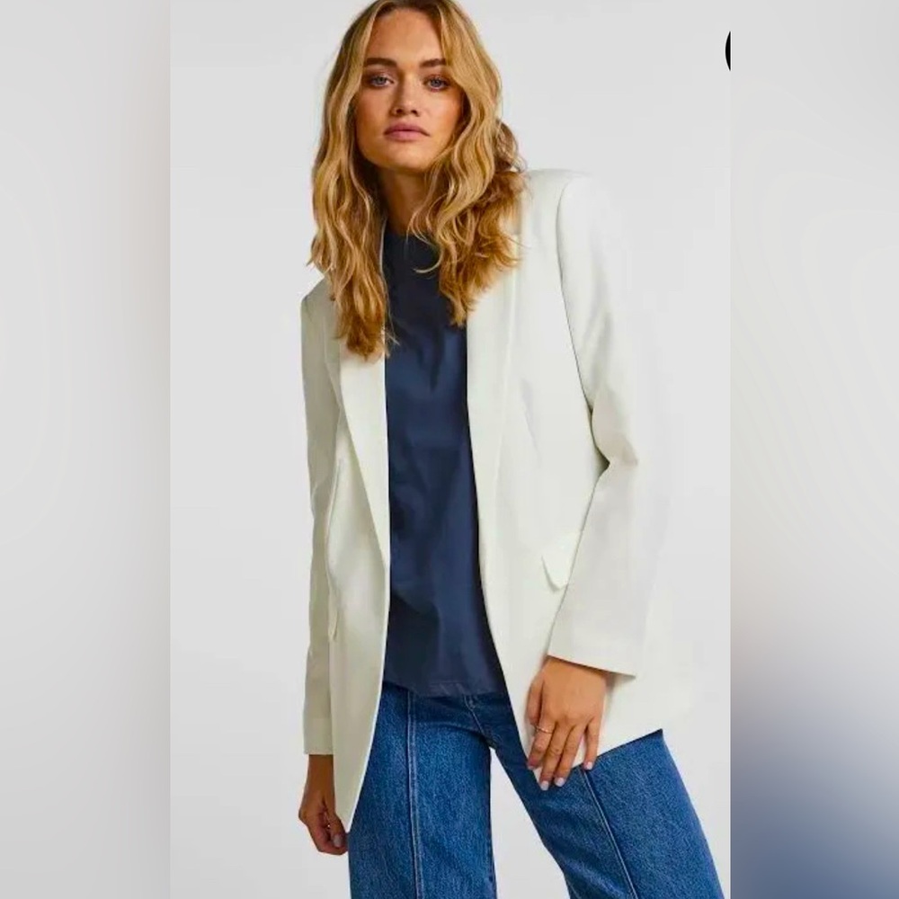 Rachel Zoe Off/White Blazer Classic Suit Jacket New W/Tags🌹Size (L)